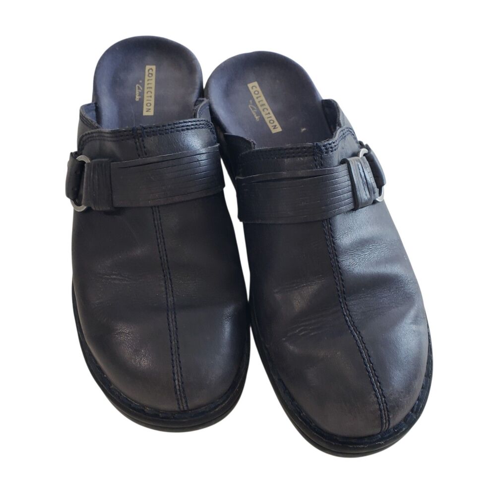 Clarks Women's Navy Clogs, Size 8 M